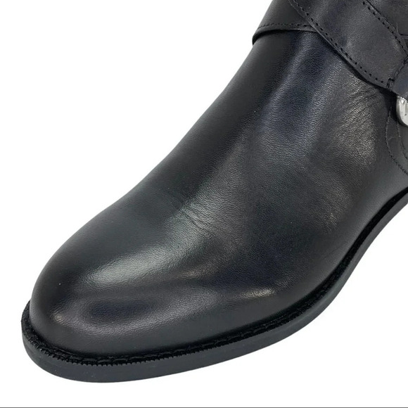 Lauren Ralph Lauren Hermione Black Leather Womens Ankle Boots Size 5B - Picture 4 of 13